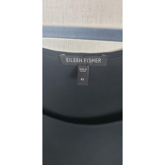 Eileen Fisher Tank Tops XL 100% Silk Lot of 2 Black Tan Casual Quiet Luxury Work - Picture 5 of 14